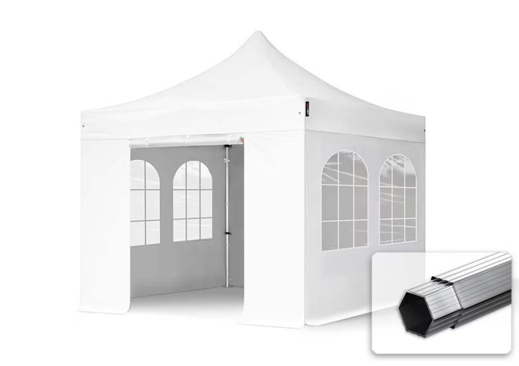 Grande tente 6×12 m pour une fête de famille dans les Vosges
